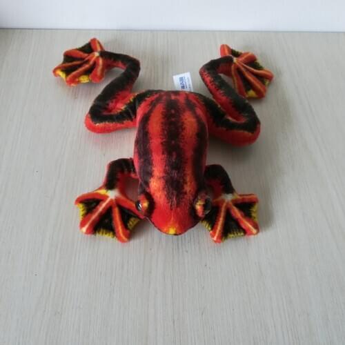 Real life toy red frog plush toy, about 25cm frog soft doll baby toy birthday gift h2250