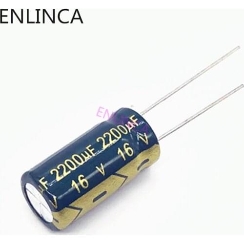 100pcs/lot H202 2200uf16V Low ESR/Impedance high frequency aluminum electrolytic capacitor size 10*20 16V 2200uf 20