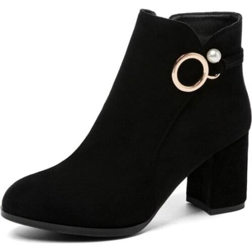 Big Size Pointed boots boots women shoes ankle boots for women ladies boots shoes woman winter