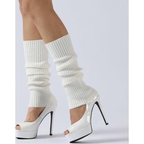 Woman Thigh Knitted Leg Warmers Yoga Socks Boot Cover Leggings Slouch Boot Breathable Knit Long Socks For Women Ladies 2021