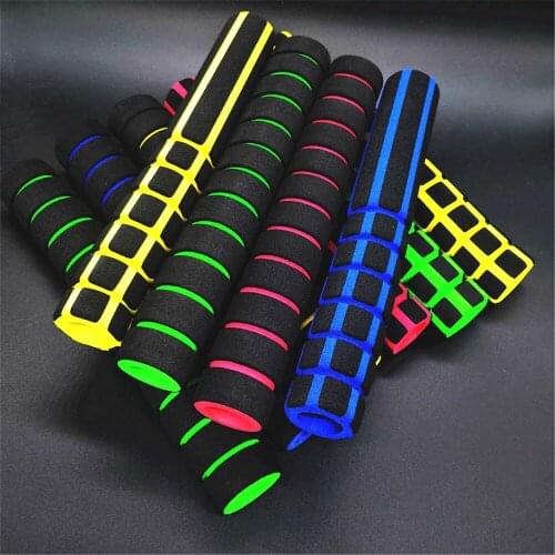 2021 1 Pair 22cm Long Bike Racing Bicycle Motorcycle Handle Bar Foam Sponge Grip Cover Non-slip Soft Handlebar Bike Bar