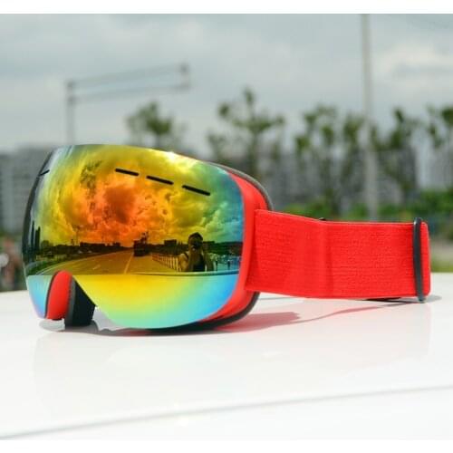 2021 Brand Ski Goggles UV400 Anti-fog Professional Spherical Big Ski Mask Glasses Skiing Snow Men Women Outdoor Snowboard Goggle