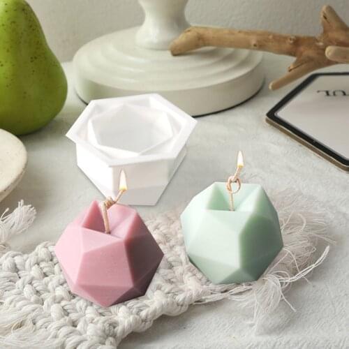 3D Irregular Silicone Candle Mould Geometric Rhombus Mold DIY Scented Candle Mold Aromatherapy Candle Mould Making Supplies
