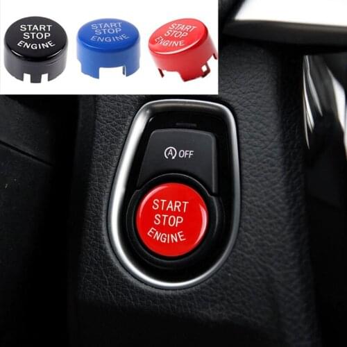 ABS Sports Red Start Stop Engine Switch Button, Engine Power Ignition Start Stop Button Replacement Upgrade Car-Styling