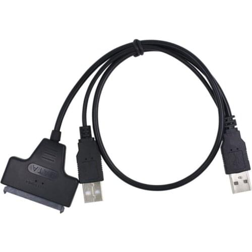 USB 2.0 To 2.5inch HDD 7+15pin SATA Hard Drive Cable Adapter For SATA SSD & HDD Used For Data Transmission And Power Supply