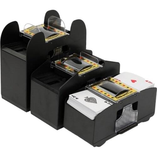 Automatic Shuffler USB Battery Dual Use Outdoor/Household Poker Card Silent Shuffler Suitable for 2-6 Decks of Cards