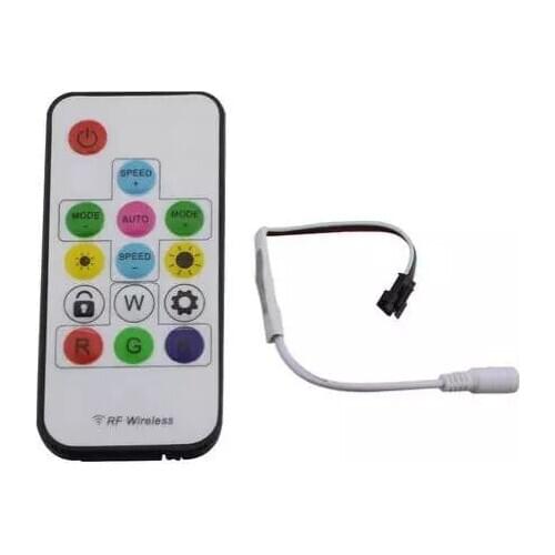 20pcs/lot Wireless Mini RF Digital Color RGB LED Controller LED Strip for WS2811 WS2812 WS2812B LED Controller 5v/12v 12V DC 30M