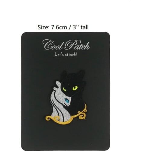 Toothless and light fury baby figure how to train your drag patch EMBROIDERED IRON On Patch T shirt Transfer goth APPLIQUE Badge