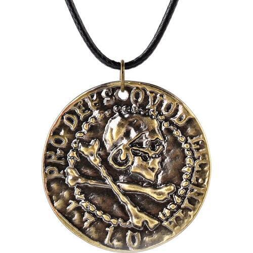 New Design Game Uncharted 4 A Thiefs End Metal Pendant Necklace Limited Collection Pirate Skull Gold Coin Keychain For Men Gift