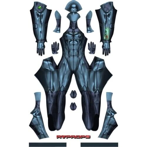 Black Male Game Cosplay Costume 3D Print Spandex Cosplay Zentai Suit Man Superhero Tight Bodysuit Free shipping