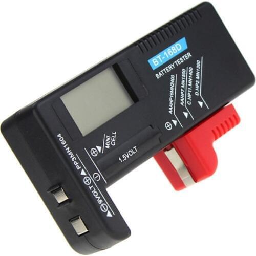 BT168D Digital Battery Capacity Tester LCD for 9V 1.5V AA AAA Cell C D Batteries