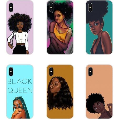 For Samsung Galaxy A5 A6S A7 A8 A9S Star J4 J6 J7 J8 Prime Plus 2018 Africa woman Black Hair Art painting Mobile Phone Skin Case