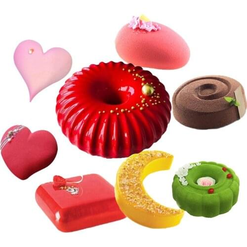SHENHONG Party Mousse Dessert Baking Mould 29 Types Non-Stick Silicone Cake Mold Decorating Tools Pastry Pan Kitchen Bakeware