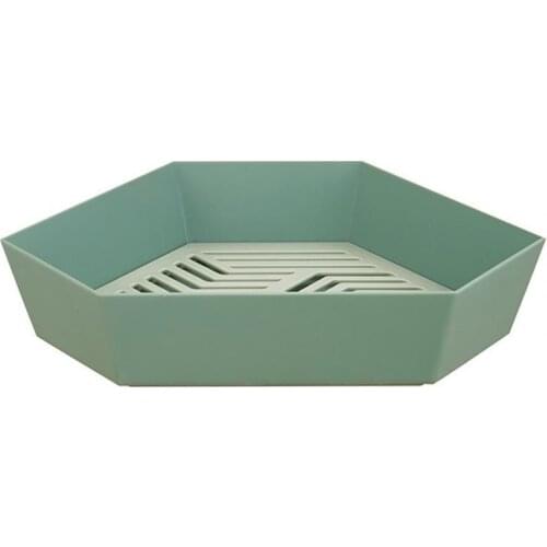 Geometric Creative Snack Candy Bowl Fruit Draining Basket Eco-friendly Drain Plate Double-layer for Table