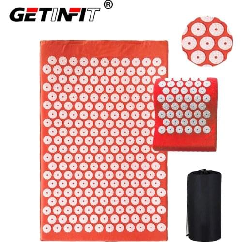 Getinfit Round Acupressure Mat Massage Mat Shiatsu Back Relieve Stress Pain Body Foot Acupuncture Mat Massage Pillow Cushion