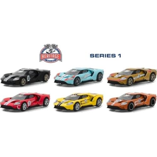 GreenLight 1:64 Ford GT Racing Heritage Series 1 alloy toy car toys for children diecast model car Birthday gift