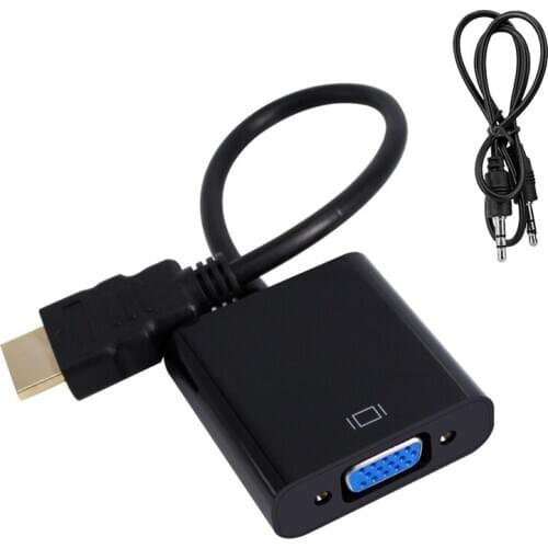 HDMI to VGA Cable Converter HDMI Male To VGA Famale Converter Adapter Digital Analog HD 1080P For PC Laptop Tablet HDMI vers VGA