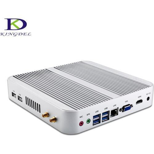 Kingdel Fanless i5 Mini PC Win10 3 Years Warranty Nuc Computer Intel Core i5 4200U HTPC TV Box with 16GB RAM 256GB SSD 1TB HDD