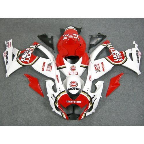 Nn-Motorcycle Fairing Kit for SUZUKI GSXR 600 750 K6 06 07 GSXR600 GSXR750 2006 2007 ABS white RED Fairings set