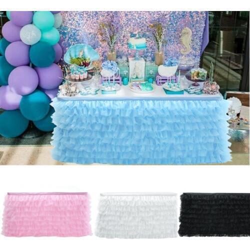 New Wedding Tulle Tutu Table Skirt Party Birthday Festive Baby Shower Decor