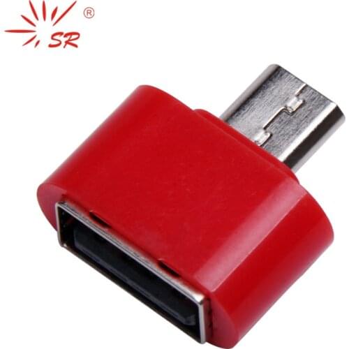 SR 2021 USB To Micro USB OTG Adapter Convertor 5 Colors for Cellphone Laptop Computer Notebook