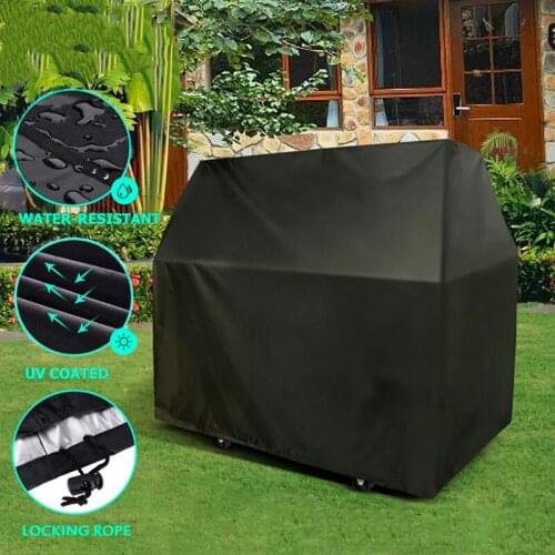 Grill Dustproof Covers 1PC Heavy Duty Barbecue Supplies Outdoor Garden Rainproof Dustproof Sun Protection BBQ Cover