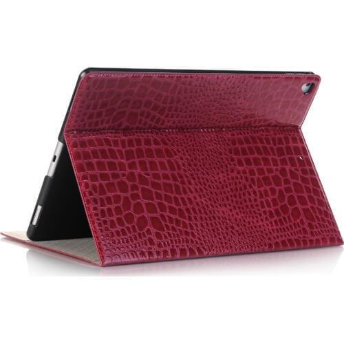 Luxury Crocodile Magnetic Smart Sleep Cover Stand PU Leather Skin Shell Funda Case For Apple iPad Pro 12.9 inch 2017 Tablet