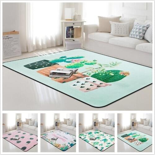 Nordic cactus Carpet leisure Home carpet livingroom bedroom rug window stars soft baby play mat crawling pad tapetes large rug