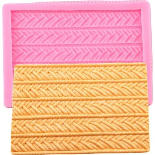 Sugarcraft Knitted Lace Cake Border Fondant Mold Cookie Baking Silicone Mould Candy Polymer Clay Chocolate Cake Decorating Tools