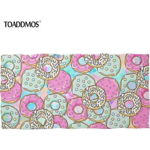 TOADDMOS Sweet Doughnut & Cute Animal Design Bath Towel for Kids Premium Washcloth Facecloth Soft Beach Towel Quick Dry Towel