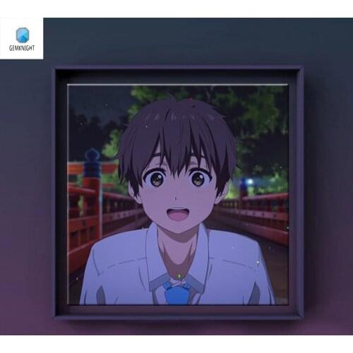 Japanese anime HELLO WORLD posters diy digital paint by numbers oil painting on canvas room decoration for kids