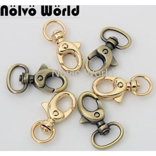 Nolvo World 5-20-100pieces 8mm 13mm 5colors snap hook gold plating strong bag swivel snap hook keychain accessories