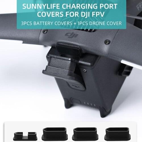 For Sunnylife For Dji Fpv Battery Body Contact Silicone Dust Plug Protective Cover Through Machine Accessories