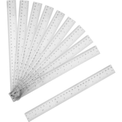 1pcs Ruler 30cm Simple Transparent Acrylic Rulers Ruler Square Ruler Cute Stationery Drawing Office School Supplies