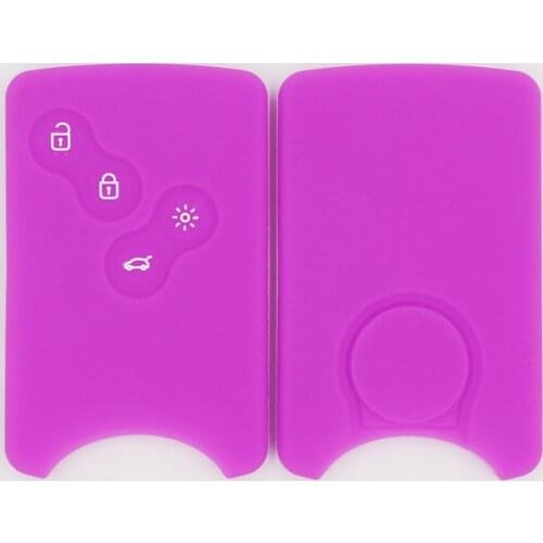 4PC Silicone Car Key Case For Renault Kadjar Scenic Clio Logan Megane 2 3 Koleos Sandero Card Cover Holder Shell 4 Buttons
