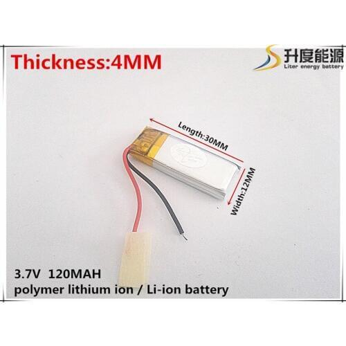 Bluetooth headset Bluetooth cell battery 401030 401230 3.7V 120MAH tablet battery Battery MP3 Wholesale