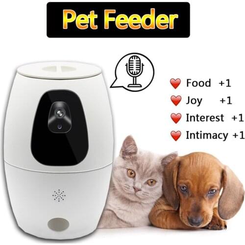 Pet Cat Dog Automatic Feeder Detachable Cat Bowl Food Feeding Device With Infrared Monitoring Real-time Audio And Video Function