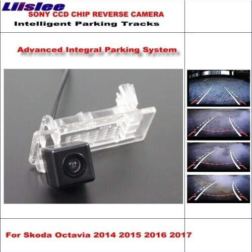 Car Rear Reverse Camera For Skoda Octavia 2014 2015 2016 2017 Vehicle Backup Camera Intelligentized Parking Trajectory