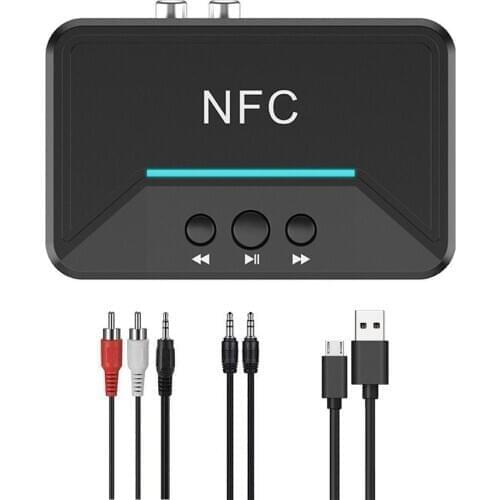 Bluetooth 5.0 Audio Receiver USB RCA AUX 3.5MM 3.5 Jack Music Stereo NFC Wireless Adapter For TV Car Home Speaker