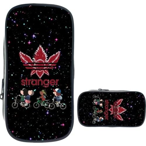 Students Kawaii Stranger Things pencil case Boys Girls stationery bag Teens Cute Daily pencil case Kids fashion Pencil Holder