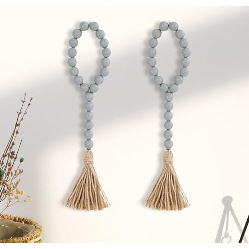 Wood Bead Garland Rustic Chic Decor Living Room/Kids Room Wall Decorations Farmhouse Ornament Woven Exquisite Wall Hanging