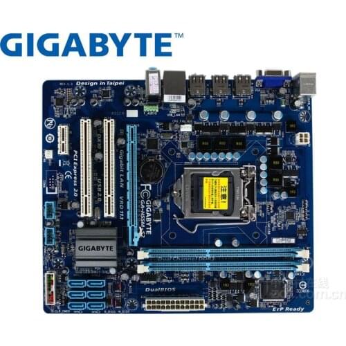 Gigabyte GA-H55M-S2 desktop motherboard DDR3 LGA 1156 8G H55M-S2 for I3 I5 I7 cpu USB2.0 VGA H55 used mainboard