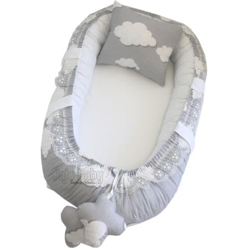Jaju Baby nest Gray Cloudy Orthopedic Luxury BabyNest Baby Bedding
