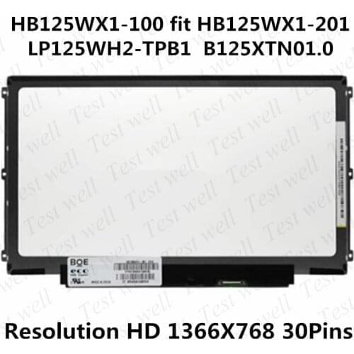 12.5 inch LAPTOP Screen LP125WH2-TPP1 B125XTN02.0 LP125WH2-TPB1 HB125WX1-100 For HP EliteBook 820 G2 G3 1366X768 Display 30PINS