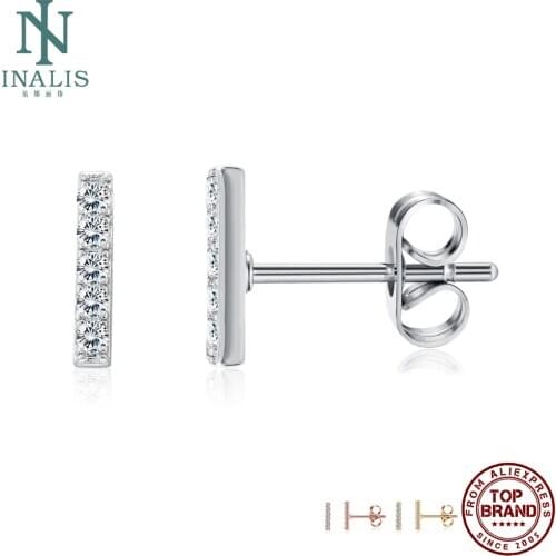 INALIS Stud Earrings For Women Fashion Creative Zircon Small Earrings Romantic Trend Style Jewelry To Friend Hot Sale 2021