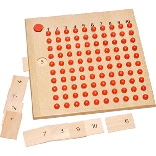 Montessori Educational Wooden Toy Multiplication And Division Bead Board For Early Childhood Preschool Training -Family Version