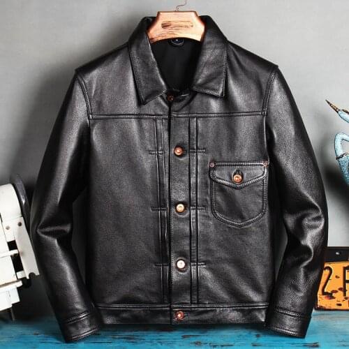 2021 New Autumn Clothing Mens Genuine Cowhide Leather Jacket Male Short Slim Casual Coat Mens Real Cow Leather Overcoats W587