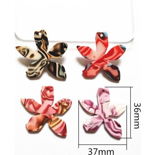 New arrival! 37x36mm 50pcs acetic acid starfish-shape charms for earrings accessories,Earring parts Jewelry Findings making