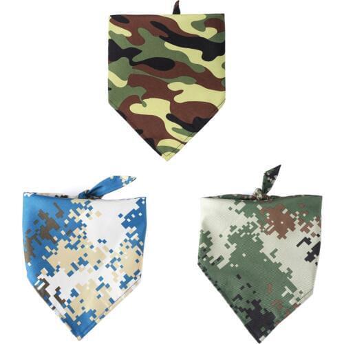 New Single layer Camouflage dog Bandanas scarf Large Pet Neckerchief Cat dog Accessories dropshipping