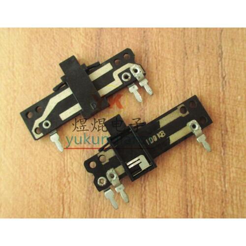 Total length 35MM handle height 4MM 100K B100K straight plug mono vertical straight slide potentiometer